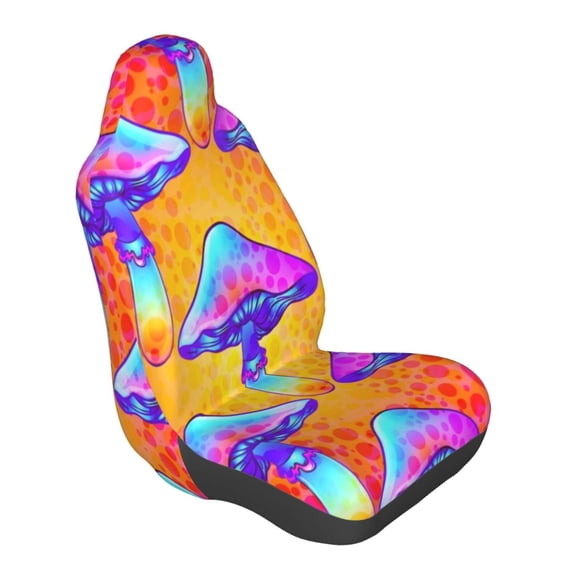 Lsque Magic Mushrooms Pattern Car Seat Covers for Front Seats , Waterproof Seat Covers for Cars, Sporty Front Seat Covers,Car Seat Cover Protector Front Seats