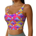thumbnail image 1 of Lsque Magic Mushrooms Printed Women'S Sports Bra, Compression, Moisture Wicking, High-Impact Sports Bra For Women,Supportive sports bra-X-Large, 1 of 9