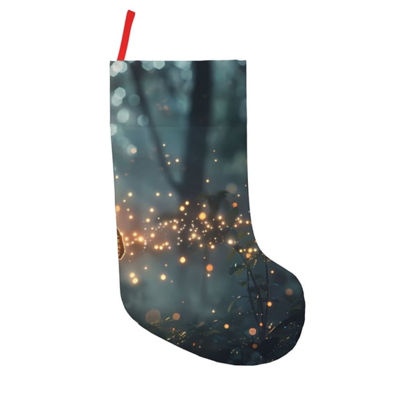 Lsque Magical Butterfly In Forest Pattern 18 Inch Christmas Stockings, Festive Holiday Stocking for Christmas Decorations Holiday Decor