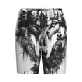 thumbnail image 1 of Lsque Majestic Wolf Landscape Mens Sleep Pajama Shorts,Short Pajama Pants, Cotton Ultra-Soft Knit-X-Large, 1 of 9