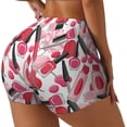 thumbnail image 1 of Lsque Makeup Pattern High Waisted Biker Shorts for Women-Tummy Control Fitness Athletic Workout Running Yoga Gym Shorts,Moisture-Wicking-, 1 of 9
