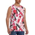 thumbnail image 1 of Lsque Makeup Print Men's Cotton Blend Sleeveless Muscle Shirts (S-3XL)- Moisture Wicking, Odor Protection, UPF 30+,Small, 1 of 8