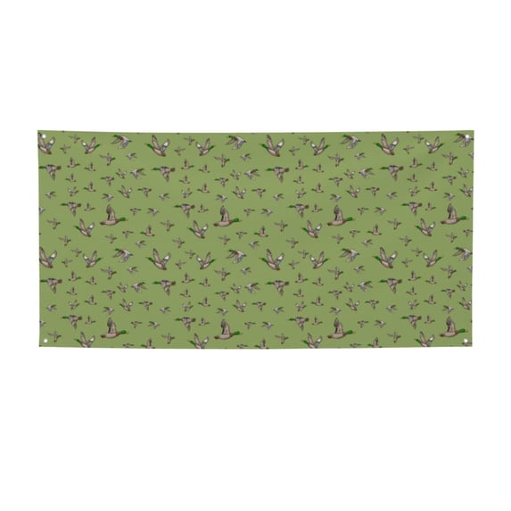 Lsque Mallard Duck Pattern Party Banner, Festive Banner , Holiday Celebrations and Events for Carnival Birthday Party Festival Decorations-Medium