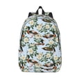 thumbnail image 1 of Lsque Mallard Ducks And Roses Pattern Canvas Daypack, Durable Backpack, High-quality Versatile Backpack,Vintage Compact Backpack-Small, 1 of 1