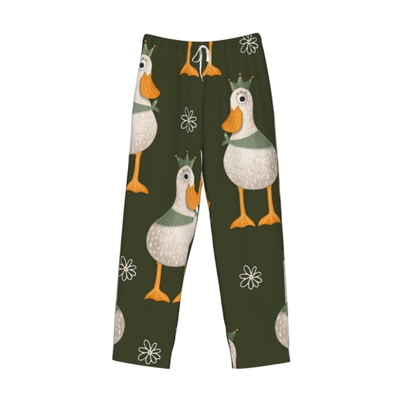 Lsque Mallard Ducks Wild Birds Print Men's Pajama Pants, Lounge Pant - Comfortable Home Wear,Elastic Waistband, Stylish Design-X-Large
