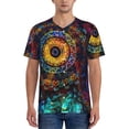 thumbnail image 1 of Lsque Mandala Colorful Pattern Mens Polo Golf Shirts Funny Graphics Shorts Sleeve Button Shirts Baseball T-shirt-X-Large, 1 of 7