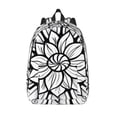 thumbnail image 1 of Lsque Mandala Floral Line Art Pattern Canvas Daypack, Durable Backpack, High-quality Versatile Backpack,Vintage Compact Backpack-Small, 1 of 1