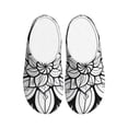 thumbnail image 1 of Lsque Mandala Floral Line Art Pattern Womens Comfort Cotton on Scuff With Memory Foam and Anti-skid Sole Slipper-40/41, 1 of 7