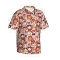 thumbnail image 1 of Lsque Maneki-Neko Cats pattern Hawaiian Shirt for Men, Unisex Summer Beach Casual Short Sleeve Button Down Shirts-XX-Large, 1 of 9