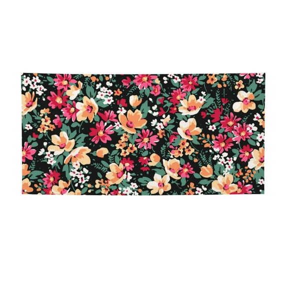 Lsque Many Kind Of Flowers Pattern Party Banner, Festive Banner , Holiday Celebrations and Events for Carnival Birthday Party Festival Decorations-Small