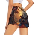 thumbnail image 1 of Lsque Maple Leaf Meditating Squirrel Printed Women's Running Shorts with Liner Pockets,Elastic Quick Dry Workout Athletic Gym Yoga Shorts,Womens High Waist Shorts-XX-Large, 1 of 9