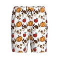 thumbnail image 1 of Lsque Maple leaf nut Mushroom Mens Sleep Pajama Shorts,Short Pajama Pants, Cotton Ultra-Soft Knit-XX-Large, 1 of 9