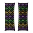 thumbnail image 1 of Lsque Mardi Gra Geometric Body Pillow Case Cover,Ultra-Soft Microfiber Bed Pillow Cases 20x54 inches,Elegant Bedding,Breathable Durable Pillow Cover with Envelope Closure, 1 of 8