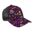 thumbnail image 1 of Lsque Mardi Gra2 Printed Trucker Hat - Baseball Cap for Men Women - Breathable Mesh Side, Adjustable Fit - for Casual Wear, 1 of 7
