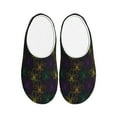 thumbnail image 1 of Lsque Mardi Gras Carnival Pattern Womens Comfort Cotton on Scuff With Memory Foam and Anti-skid Sole Slipper-35/36, 1 of 7