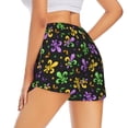thumbnail image 1 of Lsque Mardi Gras Carnival4 Printed Women's Running Shorts with Liner Pockets,Elastic Quick Dry Workout Athletic Gym Yoga Shorts,Womens High Waist Shorts-XX-Large, 1 of 9