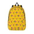 thumbnail image 1 of Lsque Mardi Gras Crayfish and Fleur de lis Pattern Canvas Daypack, Durable Backpack, High-quality Versatile Backpack,Vintage Compact Backpack-Small, 1 of 6