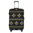 thumbnail image 1 of Lsque Mardi Gras Fleur de Lis Printed Luggage Cover, Travel Luggage Protector,Scratch and Dirt Resistant, Fits 18-32 Inch Luggage - Small, 1 of 9
