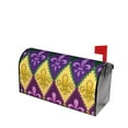 thumbnail image 1 of Lsque Mardi Gras4 Mailbox Cover Standard Size ,Magnetic Mailbox Covers Post Wraps Letter Box Cover -21x18 in, 1 of 9