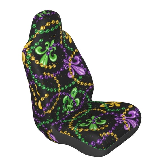 Lsque Mardi Gras6 Pattern Car Seat Covers for Front Seats , Waterproof Seat Covers for Cars, Sporty Front Seat Covers,Car Seat Cover Protector Front Seats