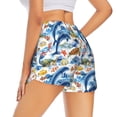 thumbnail image 1 of Lsque Marine Animals Printed Women's Running Shorts with Liner Pockets,Elastic Quick Dry Workout Athletic Gym Yoga Shorts,Womens High Waist Shorts-, 1 of 9