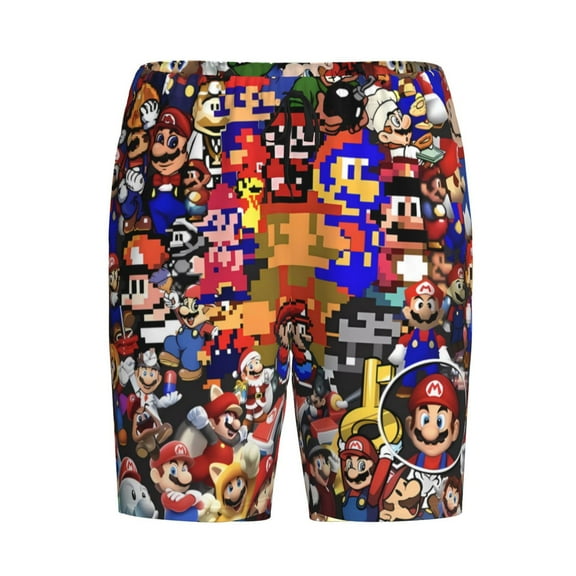 Lsque Mario Mens Sleep Pajama Shorts,Short Pajama Pants, Cotton Ultra-Soft Knit-3X-Large