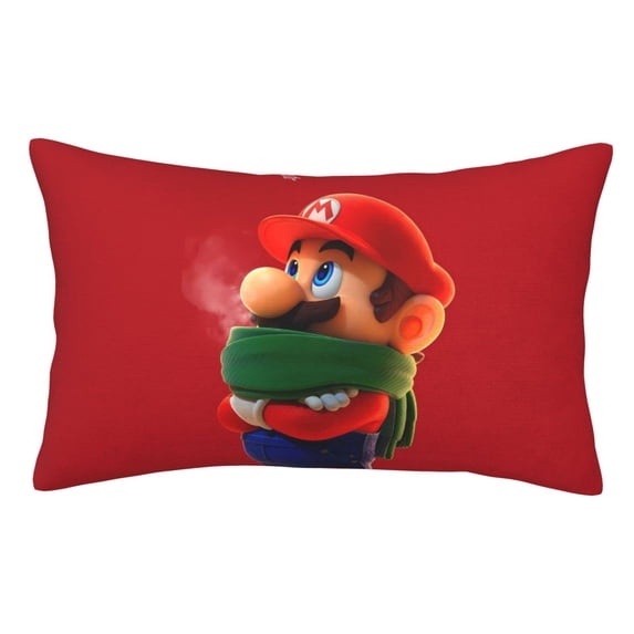 Lsque Mario Pattern Bedding Waterproof Pillow Protector Zippered Queen – Bed Bug Proof Pillow Encasement-20"x30"
