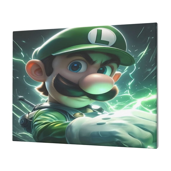 Lsque Mario Pattern Canvas Decorative Picture – 30x40in Premium Wall Art, Modern Canvas Print for Home Decor(Horizontal)