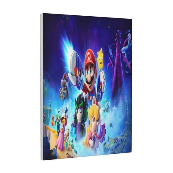 Lsque Mario Pattern Canvas Wall Art – 30x40in Decorative Picture, Contemporary Canvas Print for Home & Office(Vertical)