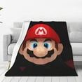 thumbnail image 1 of Lsque Mario Pattern Fuzzy Fleece Throw Blanket Extra Large,Super Soft,Fluffy and Warm Blankets for Couch,Bed,All Season Use (50"x40"), 1 of 7
