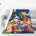 thumbnail image 1 of Lsque Mario Pattern Fuzzy Fleece Throw Blanket Extra Large,Super Soft,Fluffy and Warm Blankets for Couch,Bed,All Season Use (50"x40"), 1 of 7