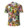 thumbnail image 1 of Lsque Mario Pattern Golf Shirts for Men Dry Fit Print Moisture Wicking Performance Short Sleeve Polo Shirt-, 1 of 7