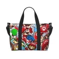 thumbnail image 1 of Lsque Mario Pattern Hand Travel Bag – Lightweight & Durable Oxford Luggage, Water-Repellent Carry-On with Multiple Compartments & Adjustable Strap, 1 of 8