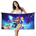 thumbnail image 1 of Lsque Mario Pattern Microfiber Bath Beach Towel Silver Fox Velvet Beach Towel Oversized Quick Dry Absorbent for Pool Swimming Bathroom 27.5x55in, 1 of 5