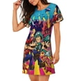 thumbnail image 1 of Lsque Mario Pattern Nightgowns for Women Sleep Shirts Short Sleeve Nightshirt Pullover Nightdress Soft Sleepwear Relaxed Fit Nightdress, 1 of 5
