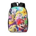 thumbnail image 1 of Lsque Mario Print 17in Student Backpack - School, Travel, Work Bookbag -Laptop Backpack,Water Resistant College School Computer Bag, 1 of 8