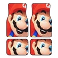 thumbnail image 1 of Lsque Mario Print 4-Piece Floor Mats, Heavy-Duty Rubber Liners, Anti-Slip Design, All-Season Automotive Protection, Vehicles, Cars, Trucks, and SUVs, 1 of 7
