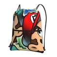 thumbnail image 1 of Lsque Mario Print Drawstring zipper Backpack Bag Sport Gym Sackpack Cinch Bags Drawstring Bags Draw String Sport Bag-One Size, 1 of 6