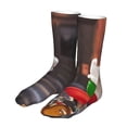 thumbnail image 1 of Lsque Mario Print Women's Men's Novelty 16in Crew Socks Cotton Socks Knee High Socks for Walking,Running,Nurses,Pregnancy, 1 of 6