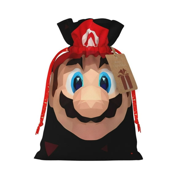 Lsque Mario for Christmas Gift Bags ,Party Gift Bag, Christmas Goody Bags for Christmas Holidays Party Favors and Presents-Small