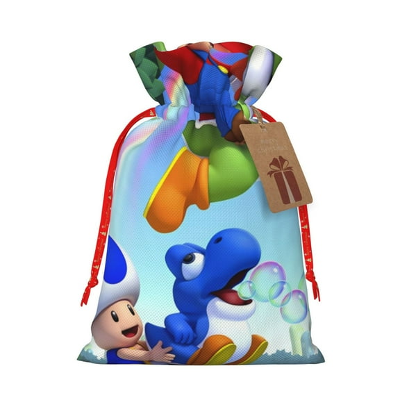Lsque Mario for Christmas Gift Bags ,Party Gift Bag, Christmas Goody Bags for Christmas Holidays Party Favors and Presents-Small