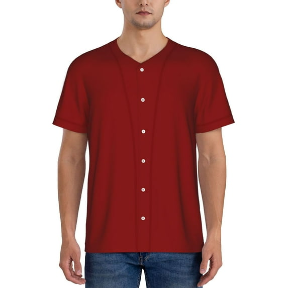 Lsque Maroon Pattern Mens Polo Golf Shirts Funny Graphics Shorts Sleeve Button Shirts Baseball T-shirt-Large