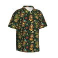 thumbnail image 1 of Lsque Mask Tropical Flower pattern Hawaiian Shirt for Men, Unisex Summer Beach Casual Short Sleeve Button Down Shirts-XX-Large, 1 of 9