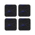 thumbnail image 1 of Lsque Mathematica Science Pattern 4" Drink Coasters Set of 4, PVC Leather Absorbent Coasters, Table Coaster Set Decorative Coffee Cup Coasters Housewarming Gift -Square, 1 of 6