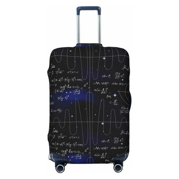 Lsque Mathematica Science Printed Luggage Cover, Travel Luggage Protector,Scratch and Dirt Resistant, Fits 18-32 Inch Luggage - X-Large