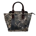 thumbnail image 1 of Lsque Medieval Knight And Dragon Pattern Leather Rivet Shoulder Bag – Elegant Genuine Leather & Microfiber PU Crossbody with Detachable Adjustable Strap, 1 of 5