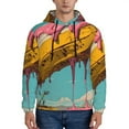 thumbnail image 1 of Lsque Melting Banana Fantasy Pattern Casual Men's Hoodie,Hooded Sweatshirt with Kangaroo Pocket,Pullover Hoodie-X-Large, 1 of 7