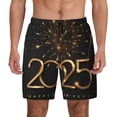 thumbnail image 1 of Lsque Mens Swim Trunks 2025 Golden On New Year Pattern - Bathing Suit Compression Liner - Beach Swim Shorts Swimwear - (S-3XL) - Stretch Quick Dry -, 1 of 9