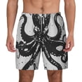 thumbnail image 1 of Lsque Mens Swim Trunks Abstract Ink Octopus Pattern - Bathing Suit Compression Liner - Beach Swim Shorts Swimwear - (S-3XL) - Stretch Quick Dry -Small, 1 of 9