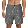 thumbnail image 1 of Lsque Mens Swim Trunks Airplane Routes Around The World Pattern - Bathing Suit Compression Liner - Beach Swim Shorts Swimwear - (S-3XL) - Stretch Quick Dry -Medium, 1 of 9